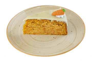 Karottenkuchen – weißer Hintergrund