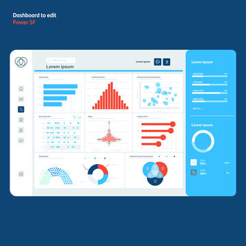 Data analysis. Power bi. Report. Dashboard visuals. EPS10