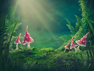Magic forest background, © Elena Schweitzer