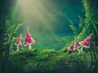 Gordijnen Magic forest background, © Elena Schweitzer