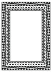 Frame made of pattern inspired by Fiji and Pacific Islands traditional design elements.