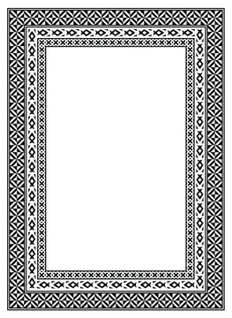 Frame made of pattern inspired by Fiji and Pacific Islands traditional design elements.