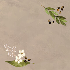 カフェメニューの背景　水彩手描きイラスト