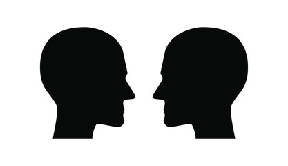 people face silhouette

