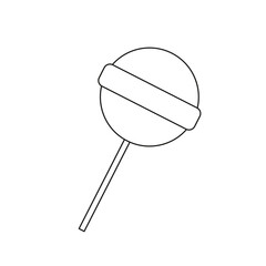 Isolated lollipop on white.