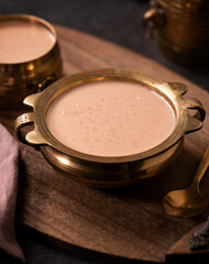 Palada pradhaman in traditional brass bowl