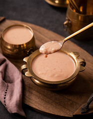 Kerala ada pradhaman in traditional brass bowl
