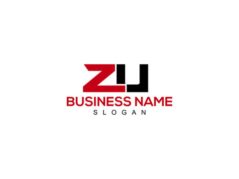 ZU Letter Logo, zu logo image vector for business
