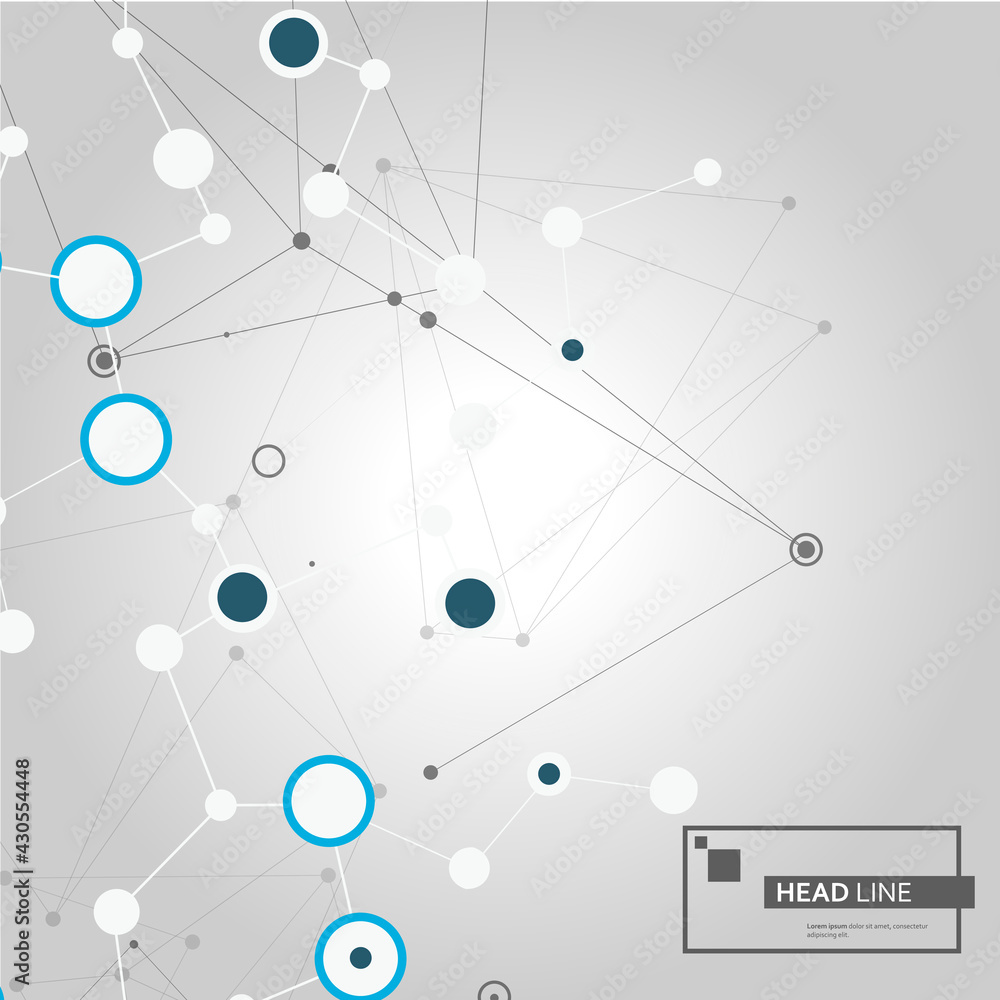 Aufkleber Circle network connect, great design for any purposes. Graphic element vector. Global network connection. Business technology concept. World communication concept. Vector illustration