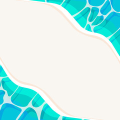 夏の海辺のバナーデザイン(300×300)