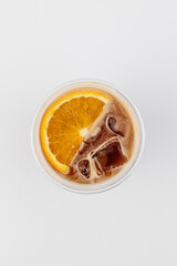 cold drinks on white background