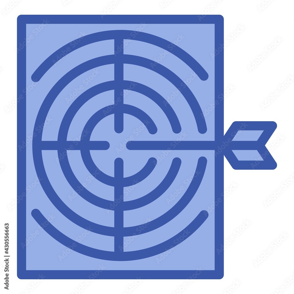 Aufkleber archer paper target icon. outline archer paper target vector icon for web design isolated on white b