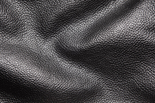 image of black leather background