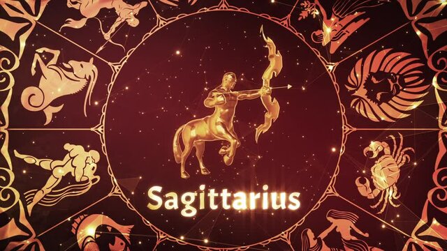 Sagittarius Zodiac Horoscope Sign 3D Animation Astrology 03