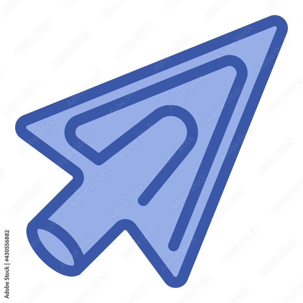 Poster arrow metal part icon. outline arrow metal part vector icon for web design isolated on white backgro