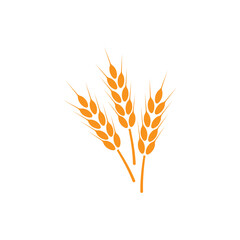Ears of wheat. Logo. Vector illustration on white isolated background