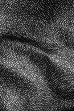 image of black leather background