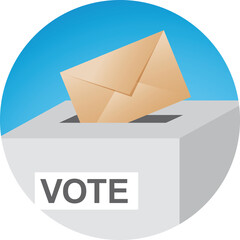 ENVELOPPE MARRON DANS URNE VOTE V1