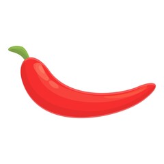 Red pepper icon. Cartoon of Red pepper vector icon for web design isolated on white background