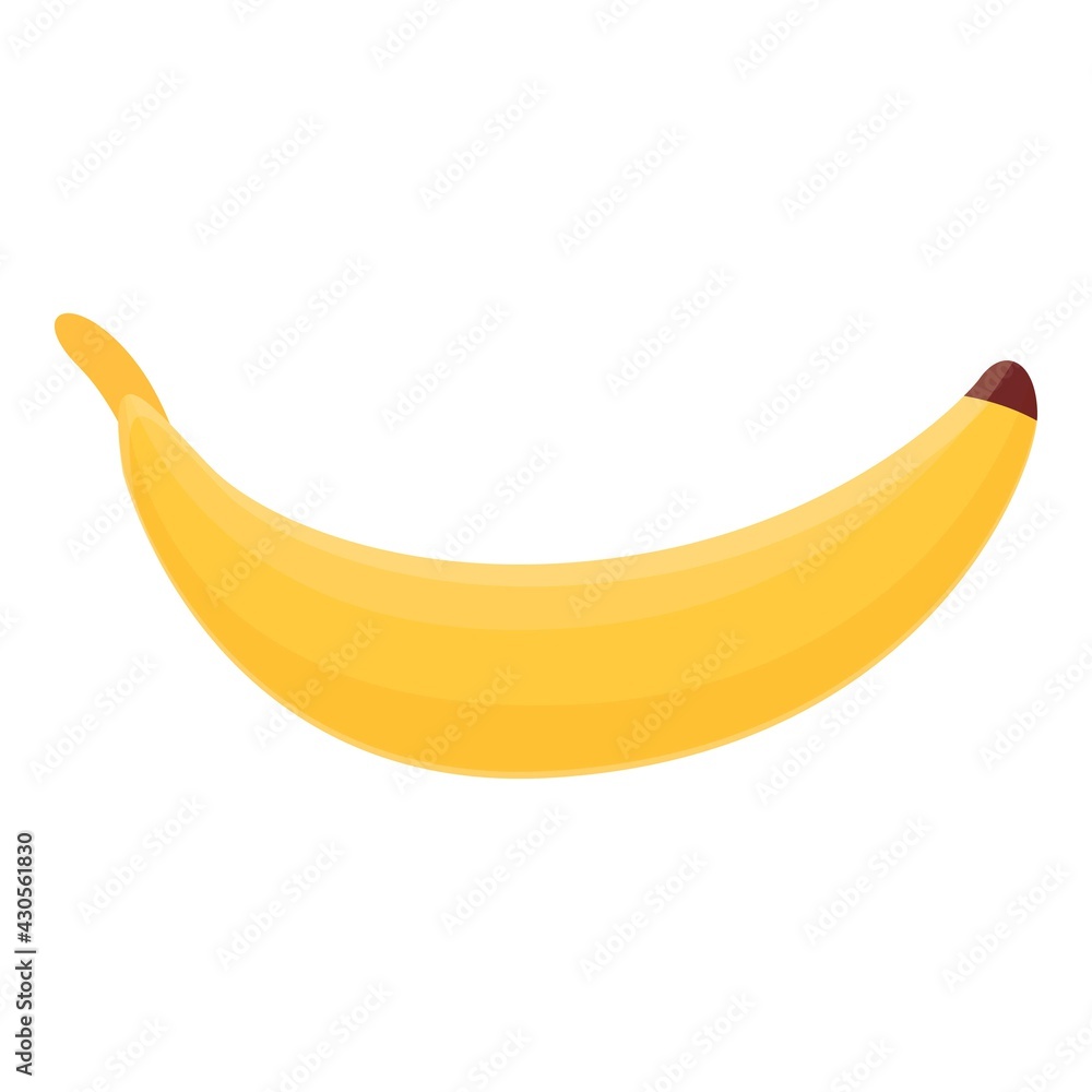 Poster nutrient banana icon. cartoon of nutrient banana vector icon for web design isolated on white backgr