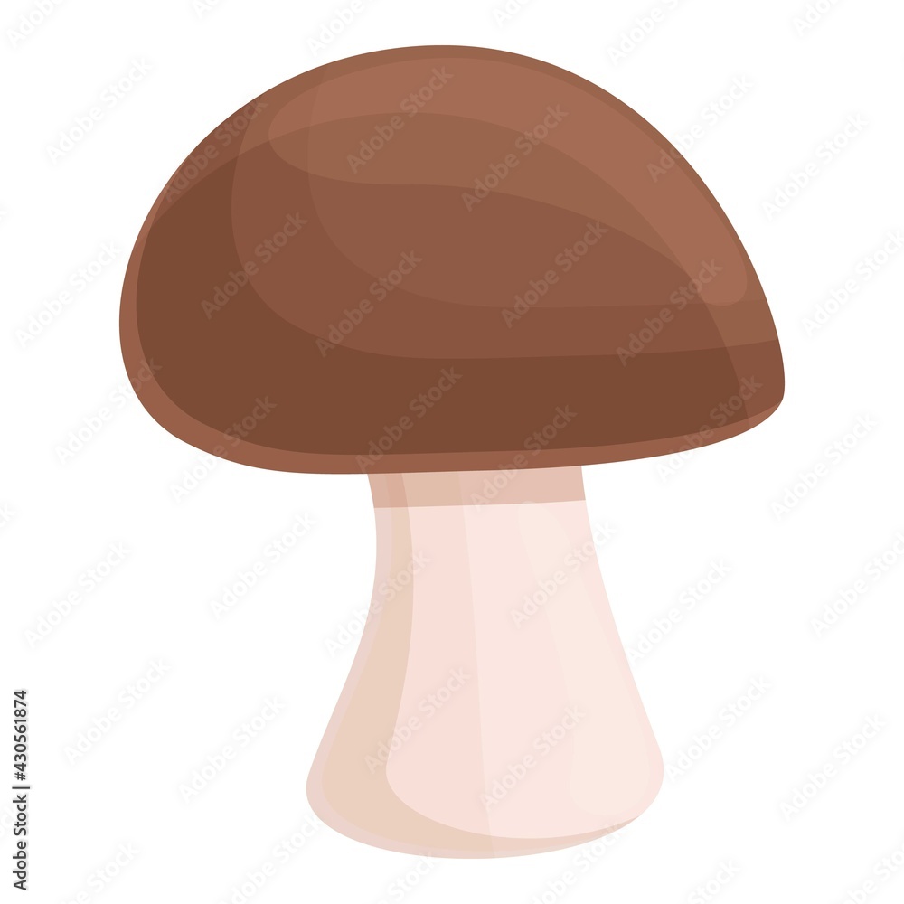 Poster nutrient mushroom icon. cartoon of nutrient mushroom vector icon for web design isolated on white ba
