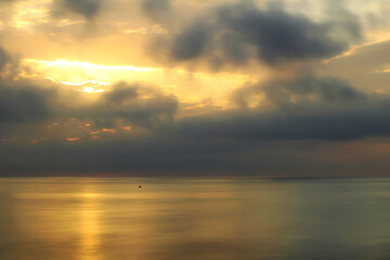 Sunrise on the beach in Arenales del Sol, Alicante