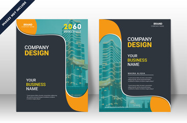 
Business Company Cover Book Design With Orange 