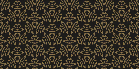 Abstract brown background pattern on black background, wallpaper. Seamless pattern, texture. Vector image