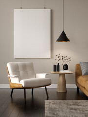 Minimalist Interior of modern living room 3D rendering - 430564641