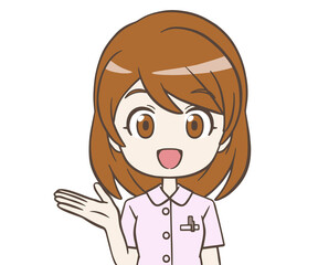 案内をする看護師