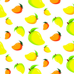 Mango seamless pattern vector background design