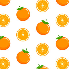 Seamless pattern with orange and orange slide vector background