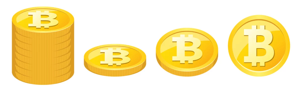 シンプルなビットコインのイラスト素材 セット Stock Vector Adobe Stock