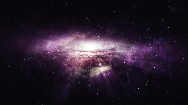 4K Video loop footage motion of shiny stars nebula energy cloud animation on black background space backdrop particles. Abstract Supernova or star cosmic explosion in outer space. 3D Seamless looping.