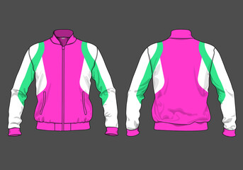 retro vintage windbreaker hoodie jacket template © Ronillo
