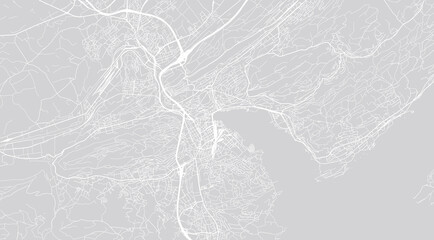 Urban vector city map of Lucerne, Switzerland, Europe