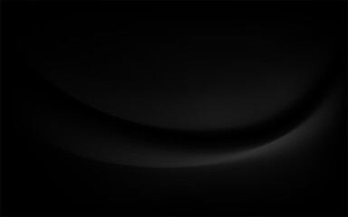 Black fabric sheets background or texture, abstract with waves, Soft focus cloth silk black
