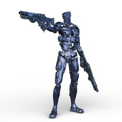 Fototapeta premium 歩くロボット