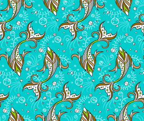 Fototapeta premium seamless pattern with fishes