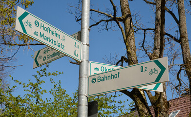 wegweiser für radfahrer