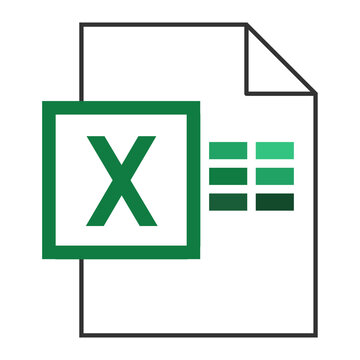 Modern flat design of  XLS file icon