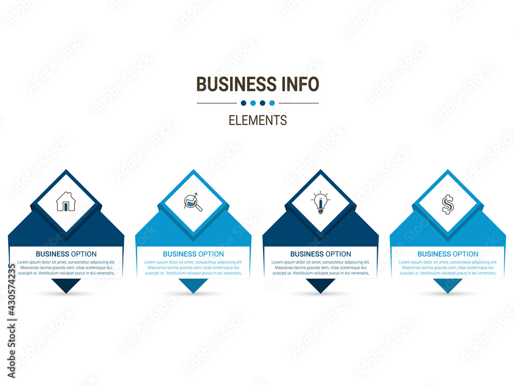 Poster business data visualization. simple infographic design template. abstract vector illustration.