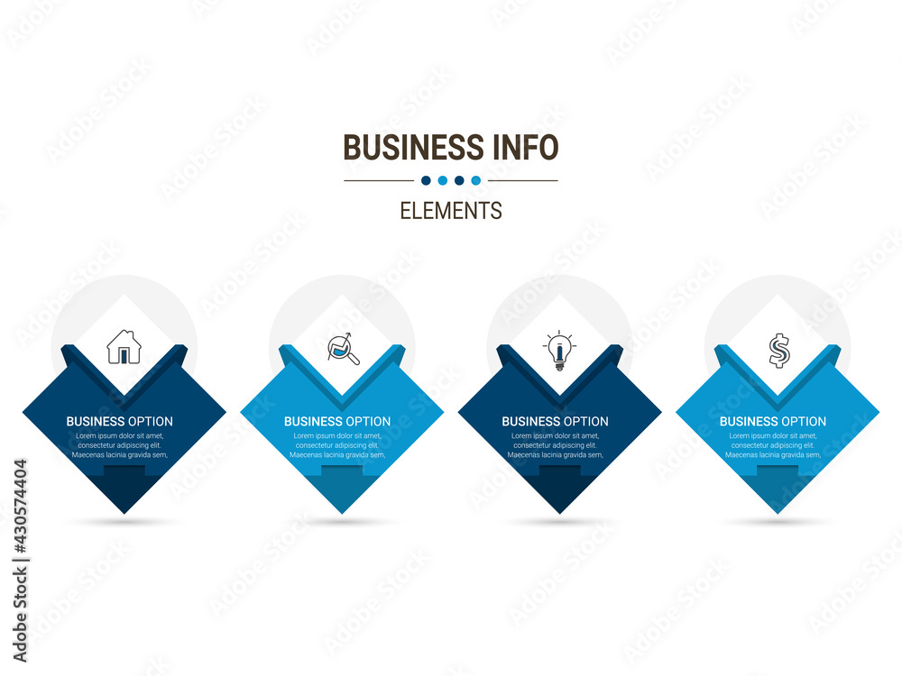 Aufkleber business data visualization. simple infographic design template. abstract vector illustration.