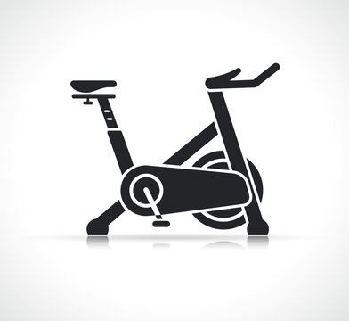 exercise bike machine icon isolated