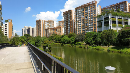 Housing estate along the river