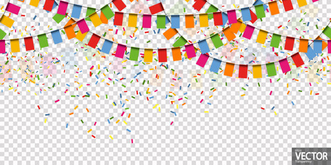 seamless colored garlands party background