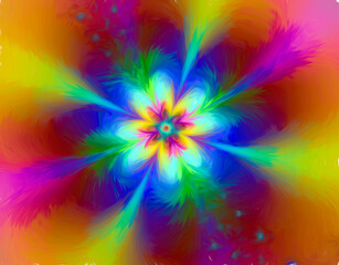 Flowerlike colorful fractal image