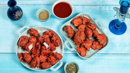 chicken pakora Indian and Pakistani food 