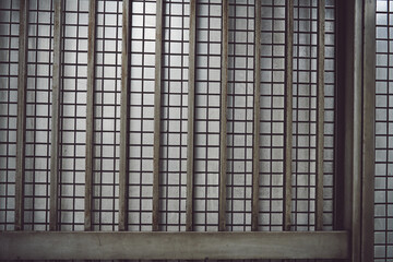 metal bars on a wall 