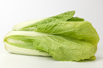 Young cabbage on a white background